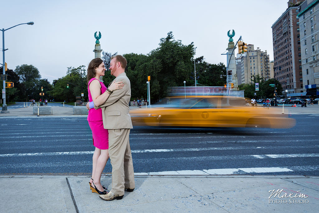 Prospect Park NYC night time engagement photography