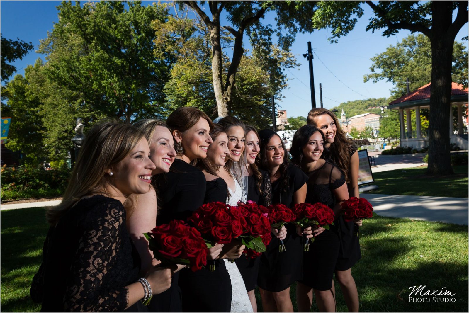 Washington Park Cincinnati Jewish Wedding bridesmaids