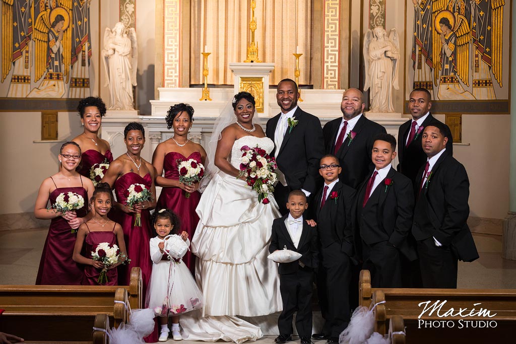 Bridal party St. Aloysius Chapel Cincinnati Wedding