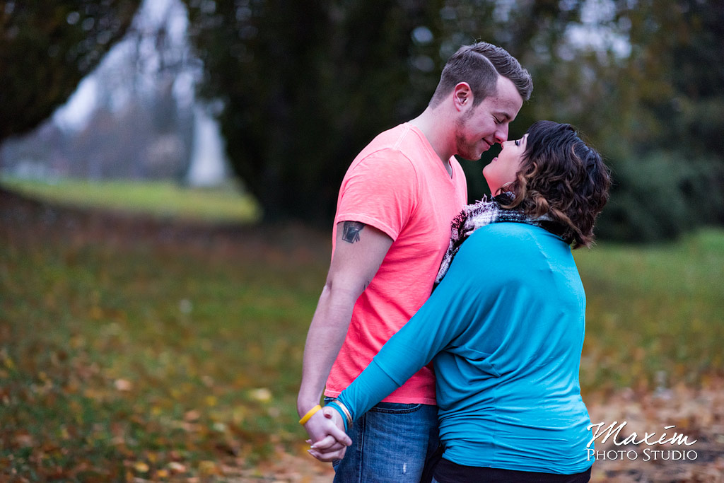 Natural Light Engagement pictures Spring Grove Cemetery