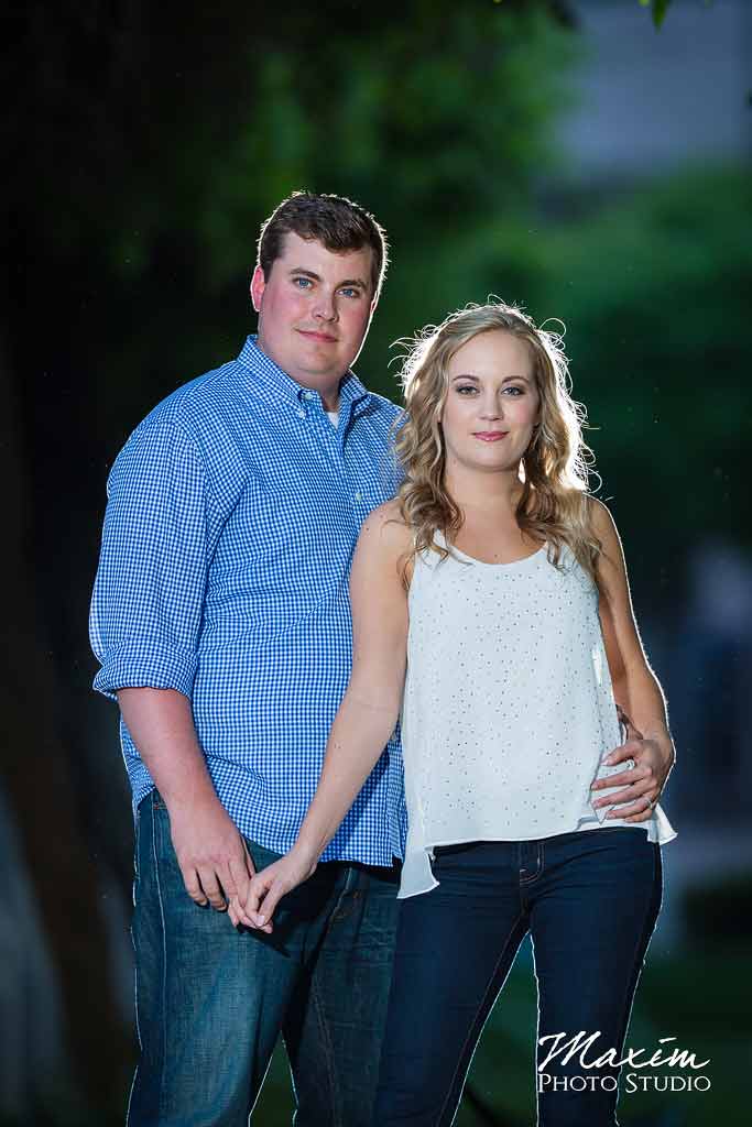 Downtown Cincinnati Engagement with Off Camera Flash