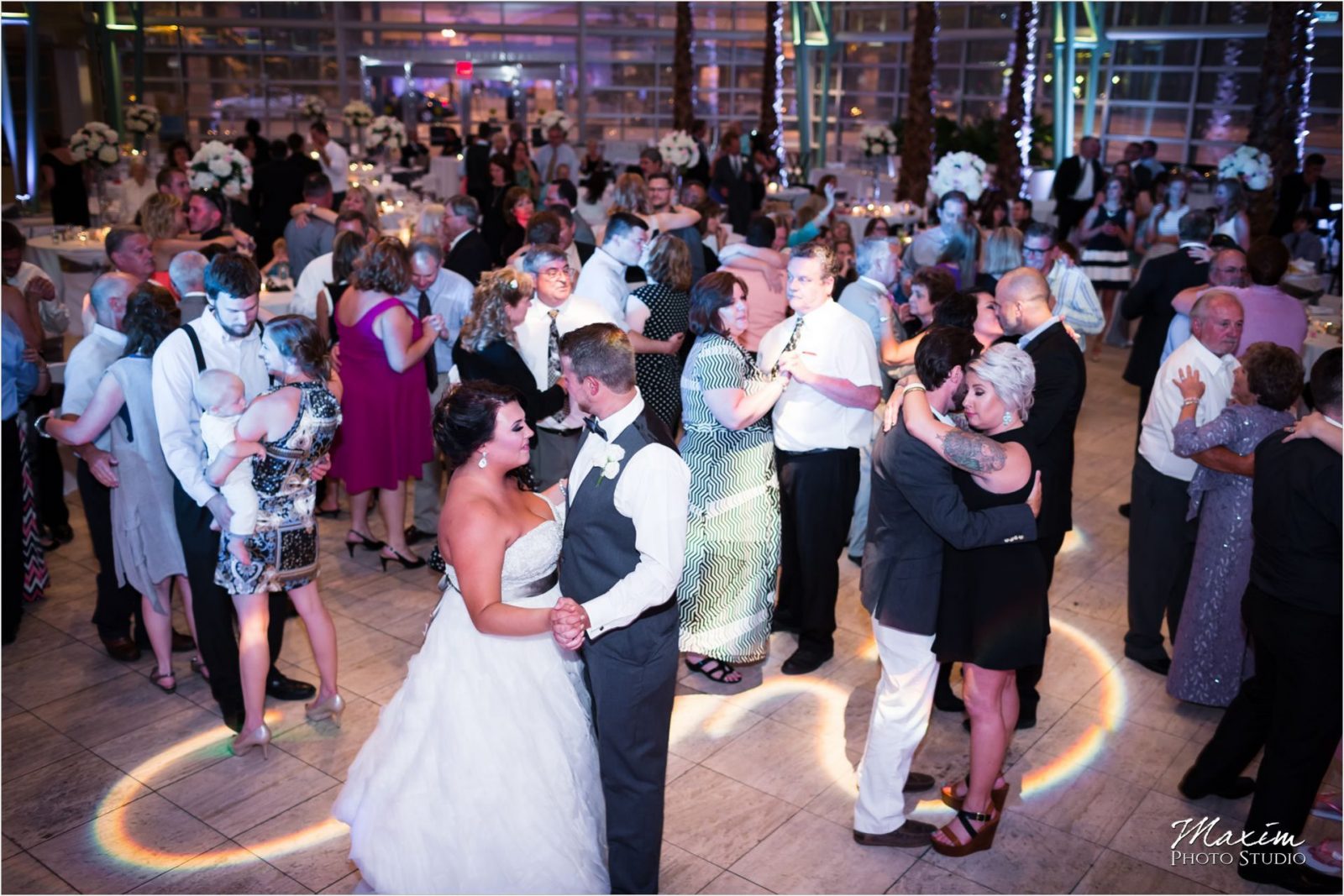 Group Photo Schuster Center Wedding reception dance