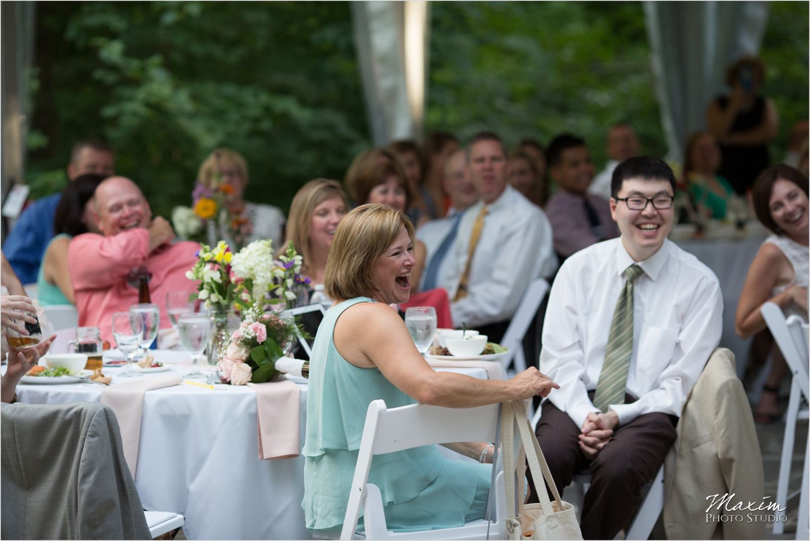 Cincinnati Wedding Photographers Krippendorf Lodge Cincinnati Nature Center Reception toast