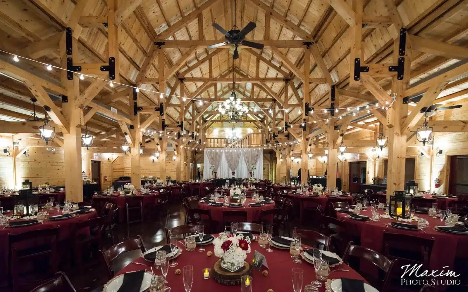 Canopy Creed Dayton Ohio Wedding reception barn