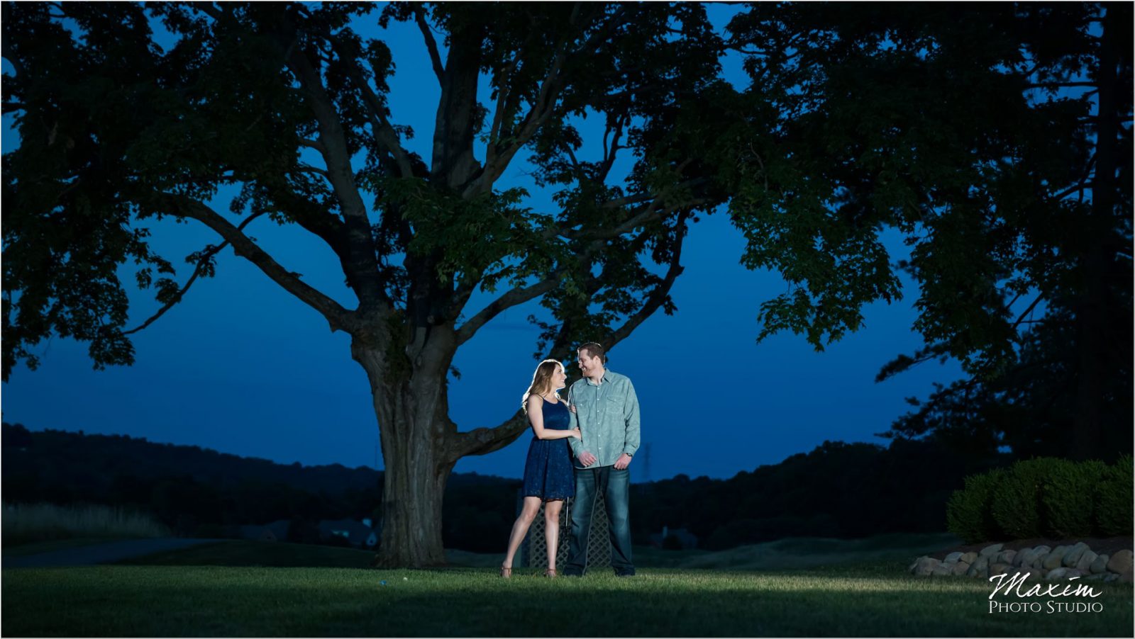 Ivy Hills Country Club Engagement sunset