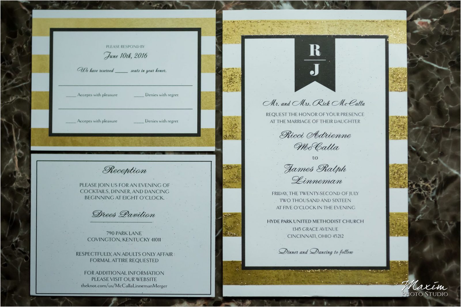 Drees Pavilion Cincinnati Wedding Invitations