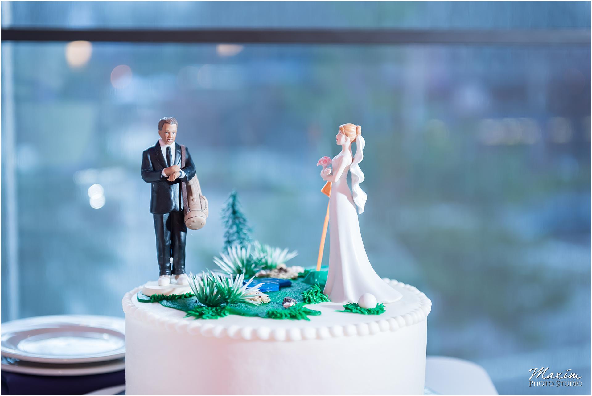 The Center Cincinnati Wedding Reception cake topper