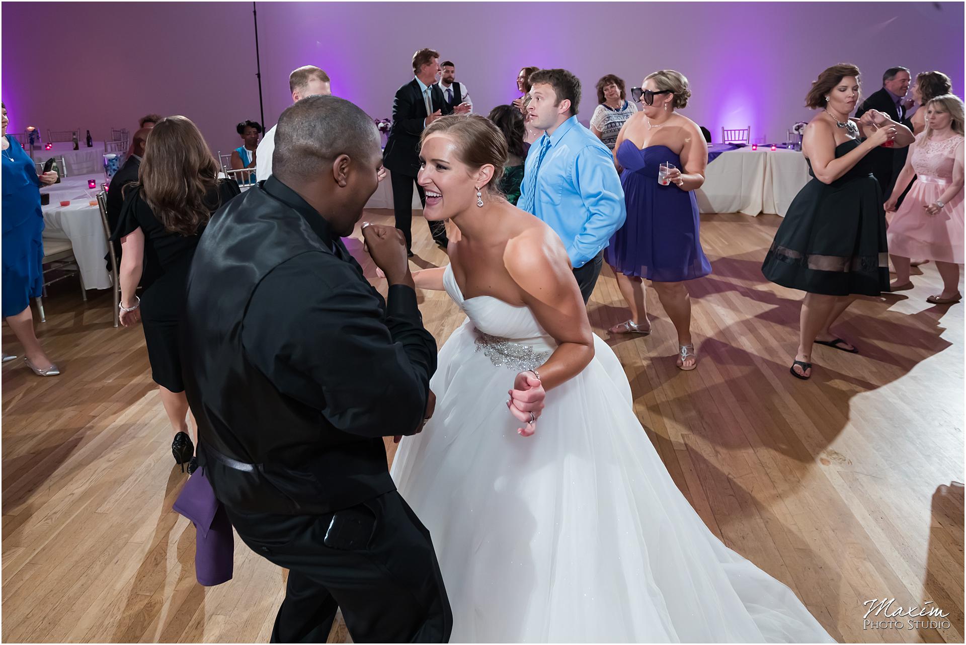 The Center Cincinnati Wedding Reception Bride groom dance