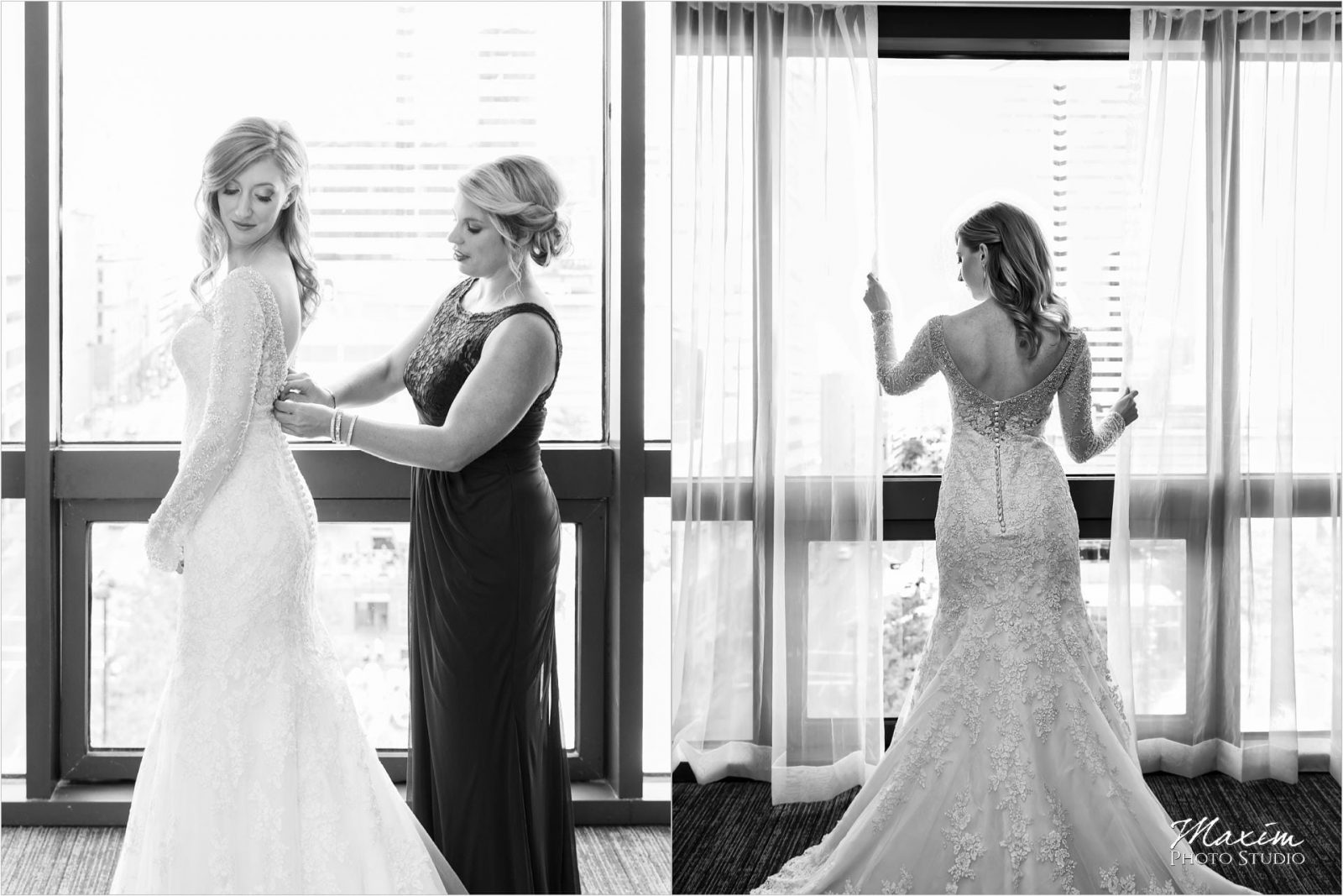Cincinnati Wedding Photographers Art Museum Westin bride groom preparations