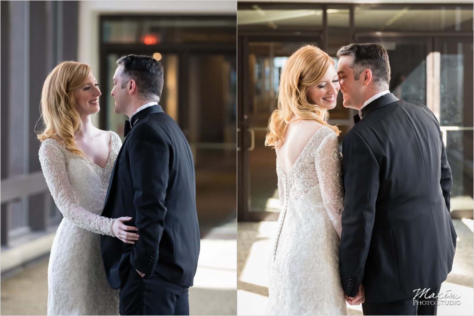 Cincinnati Wedding Photographers Art Museum Westin bride groom first look