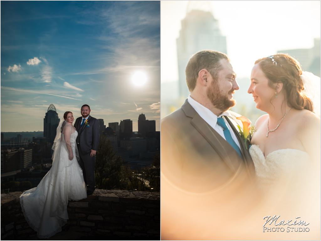 Rookwood Cincinnati overlook wedding bride groom pictures