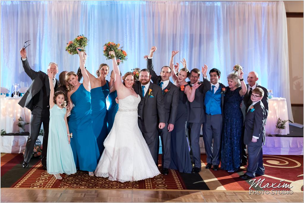 Cincinnati Marriott West Chester Bridal party wedding reception