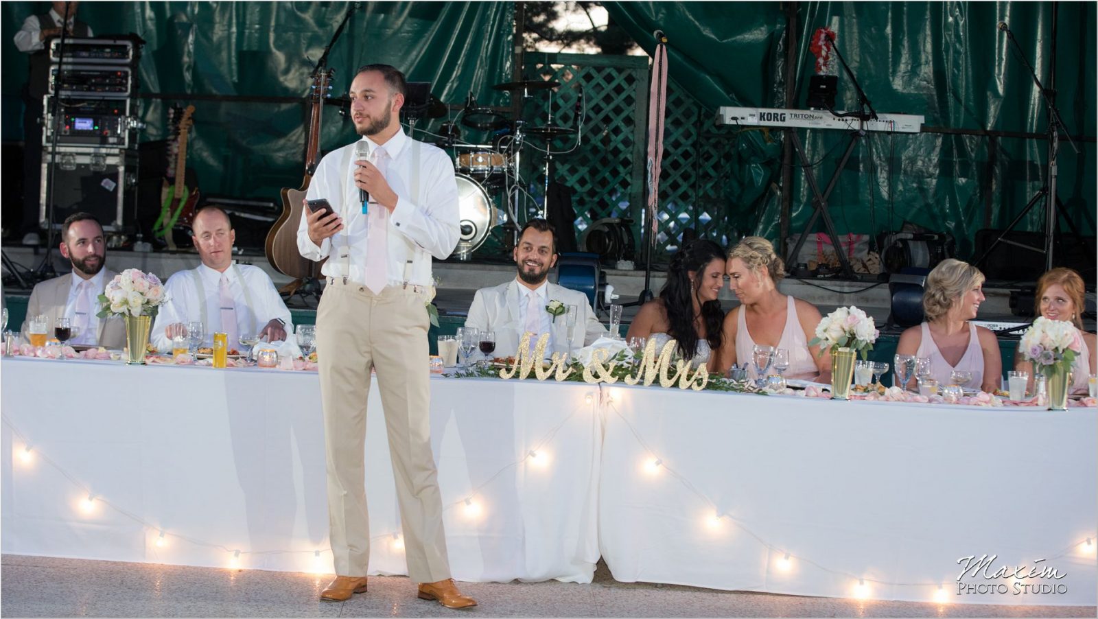 Moonlight Gardens Coney Island Wedding Reception toasts