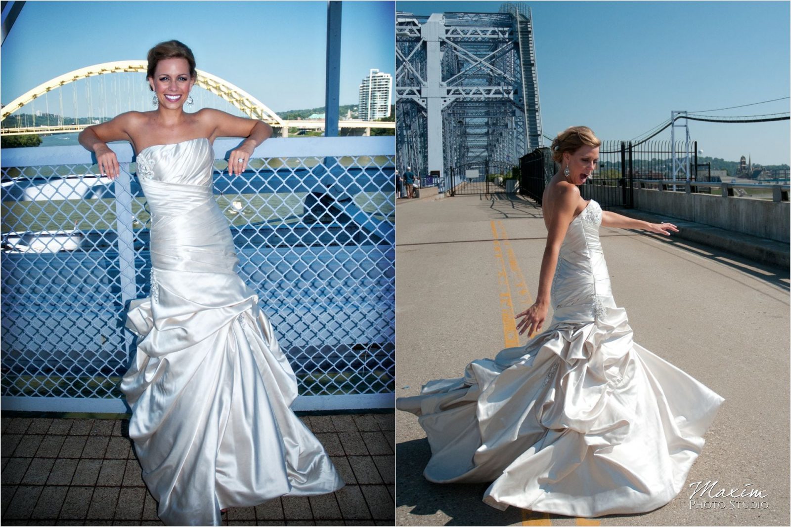 Purple People Bridge Wedding Cincinnati Bride
