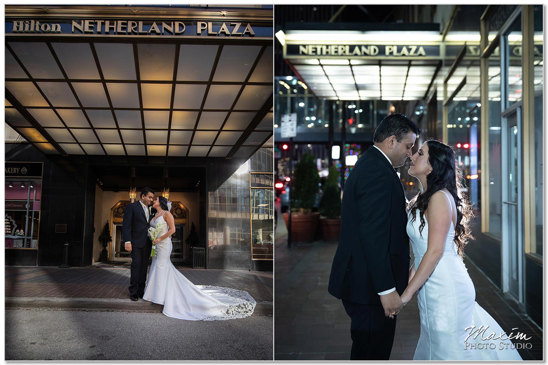 Hilton Netherland Plaza wedding portraits