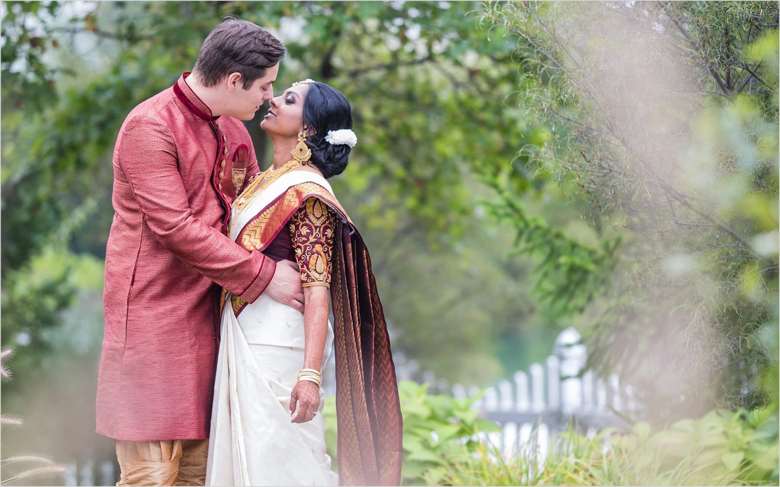 Savannah Center Indian Wedding bride and groom