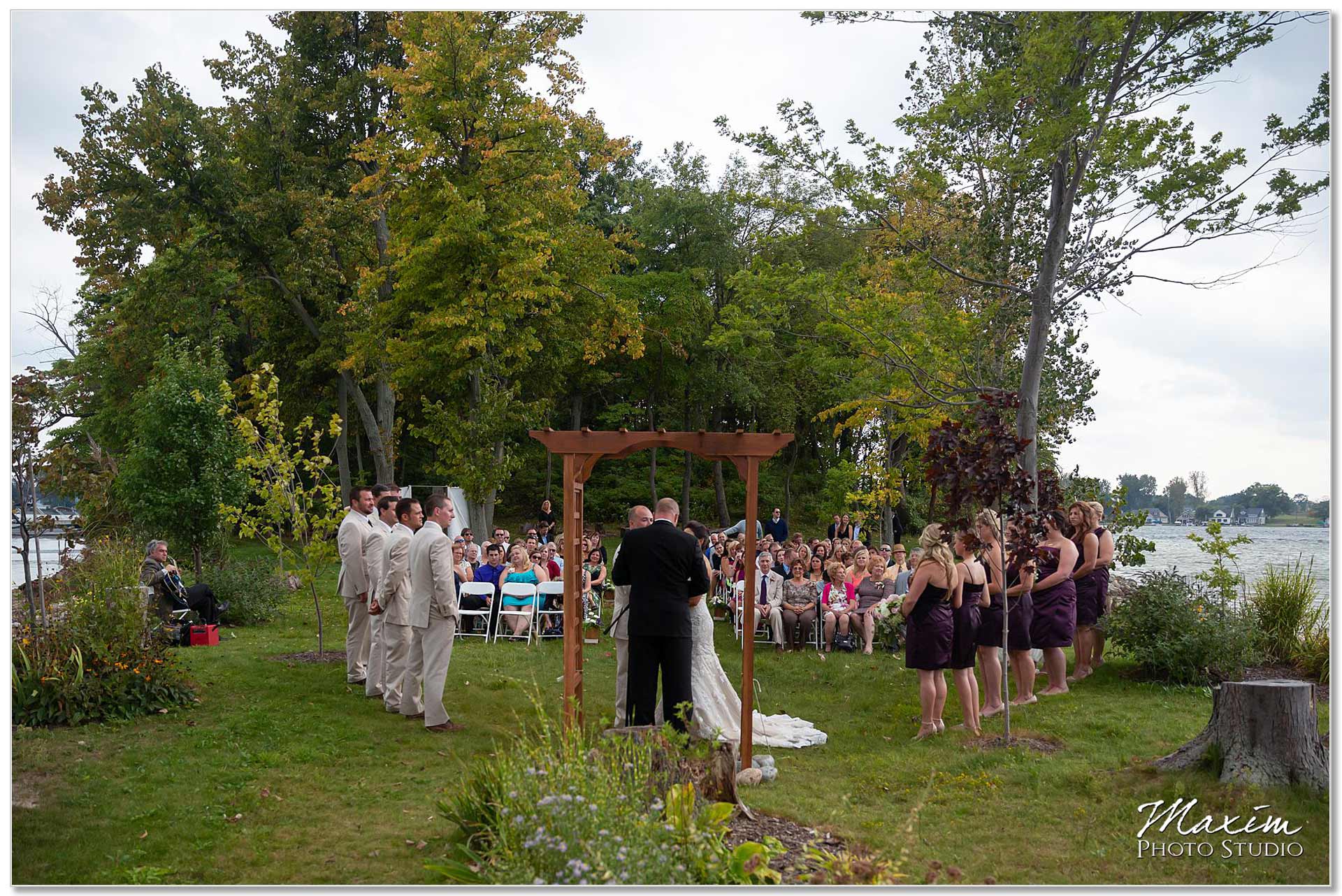 Clear Lake Indiana wedding ceremony reception