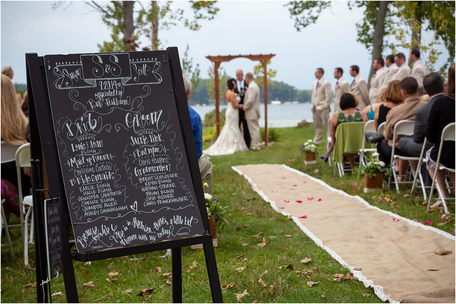 Clear Lake Indiana wedding ceremony reception
