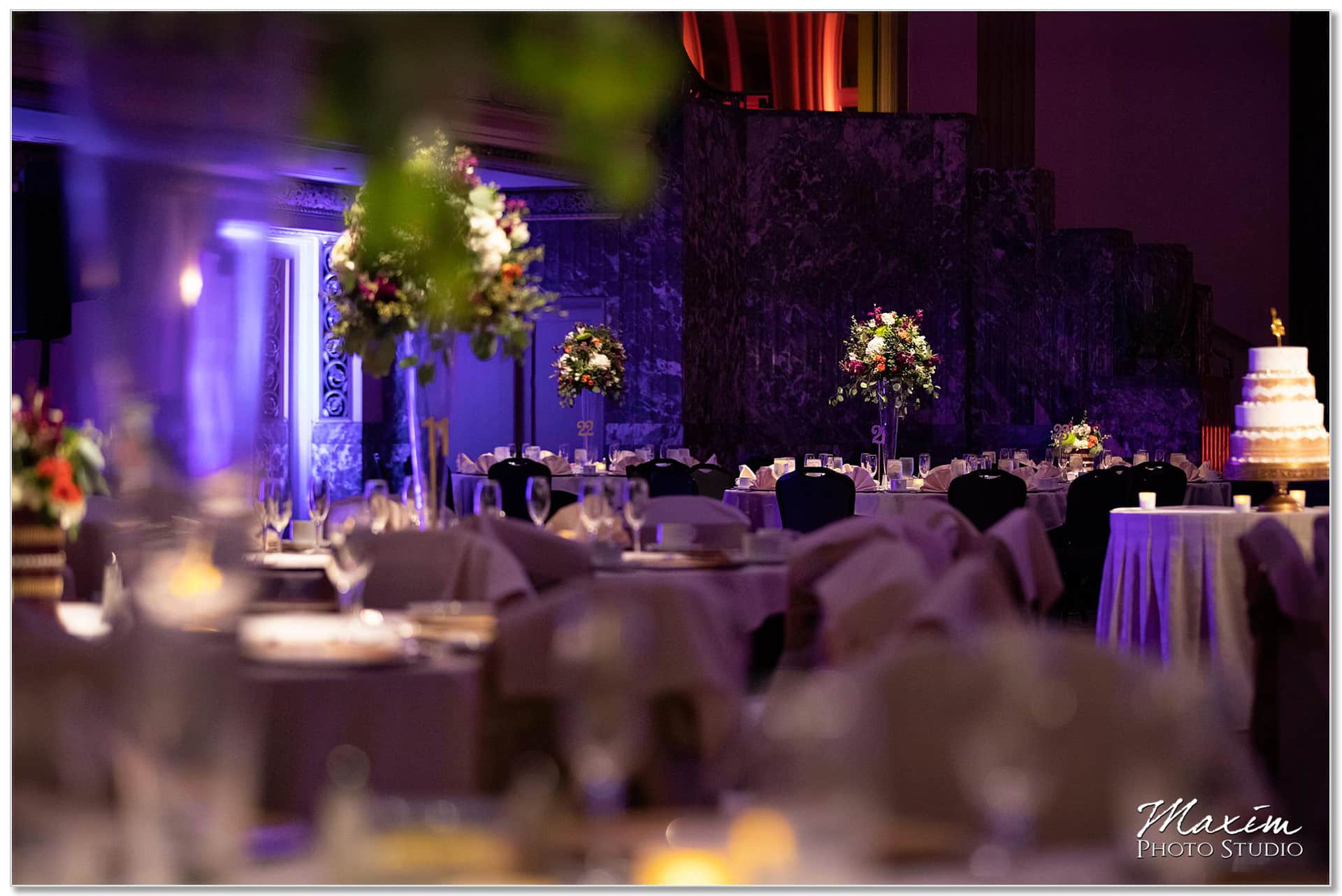 Hilton Netherland Plaza Cincinnati Wedding Reception, Hall of Mirrors Reception