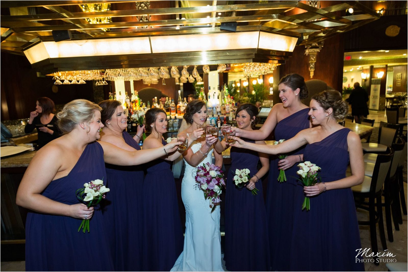 Hilton Netherland Plaza Hotel Cincinnati Wedding Bridesmaids