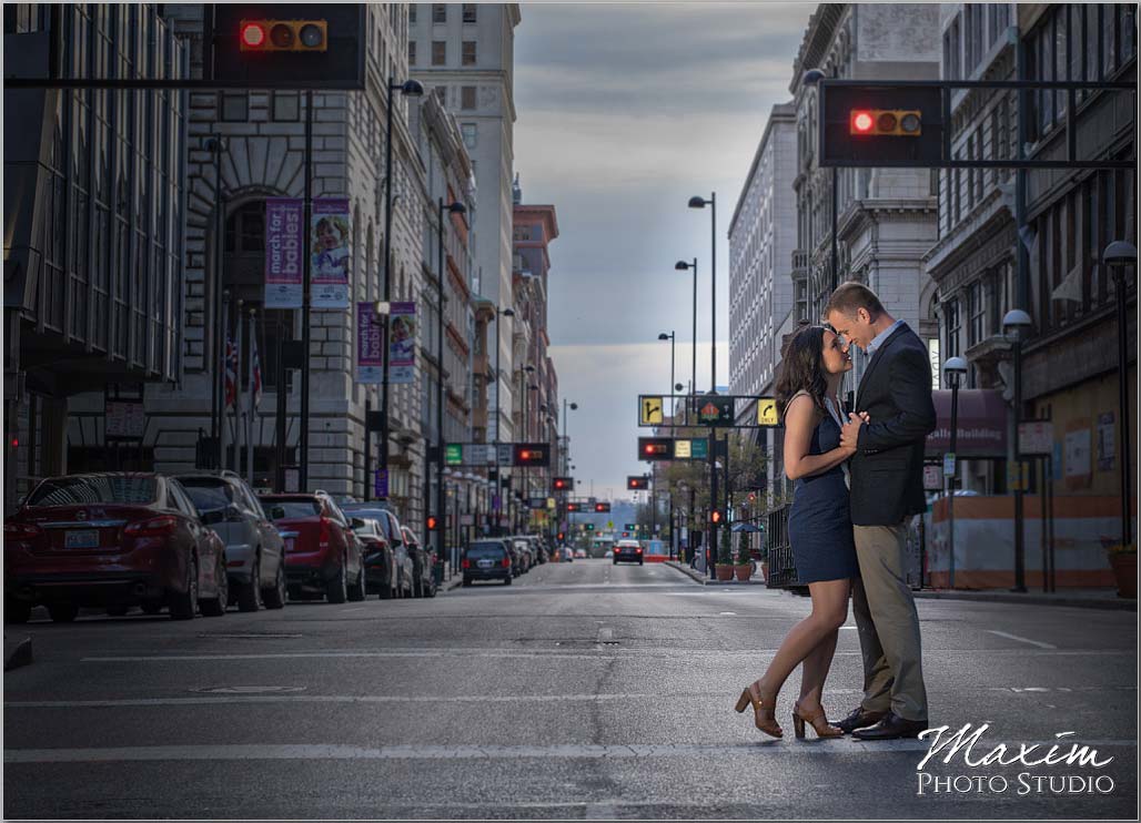 Downtown Cincinnati Wedding Engagement