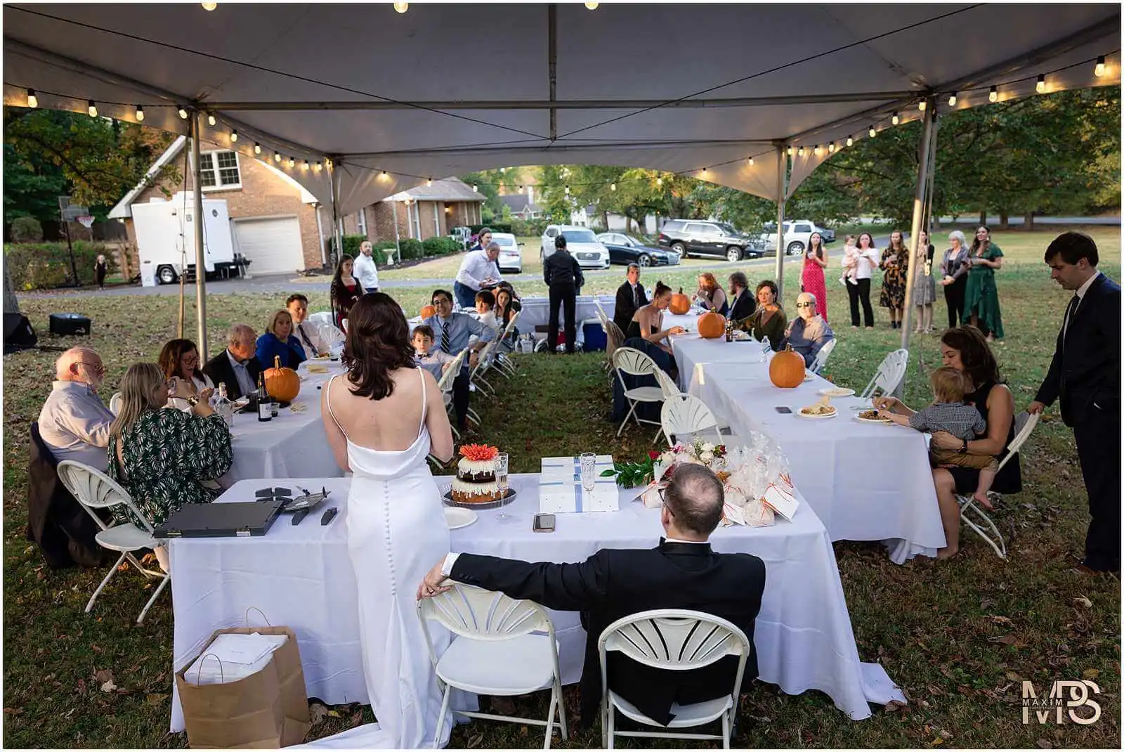 Nasvhille Micro wedding elopement back yard reception