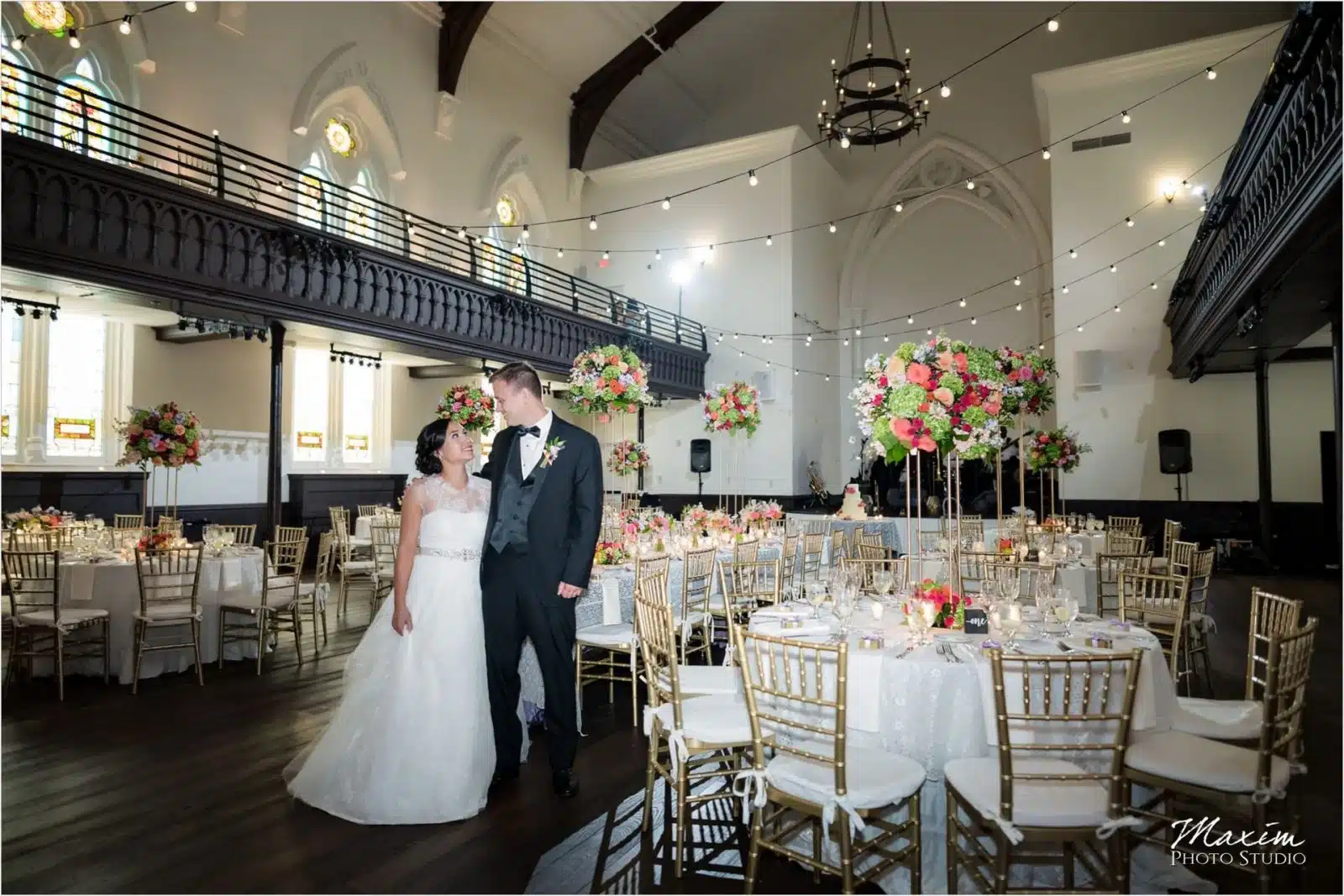 The Transept Cincinnati Wedding reception pictures