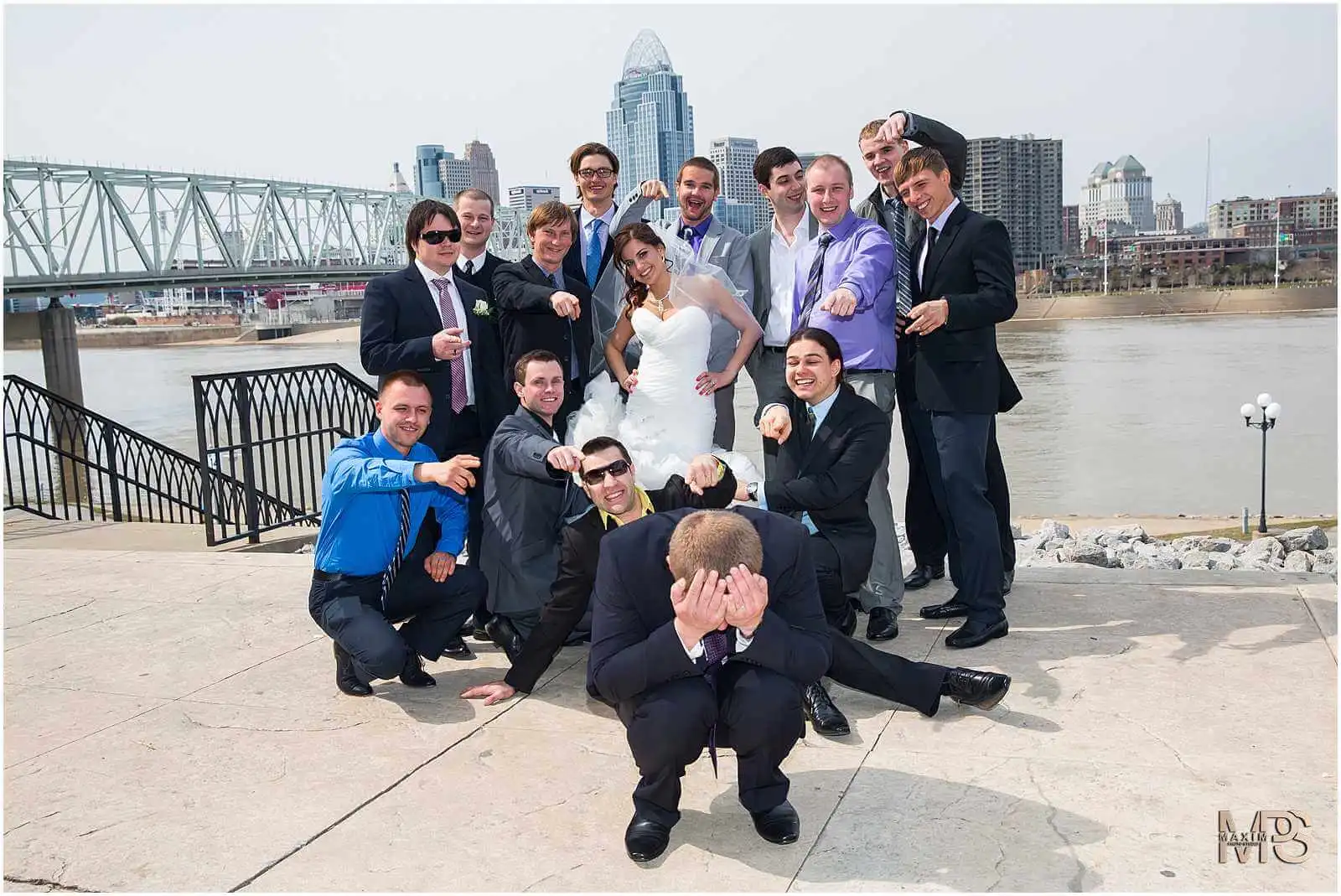 Cincinnati Wedding Photographers, Purple People Bride Cincinnati Wedding pictures