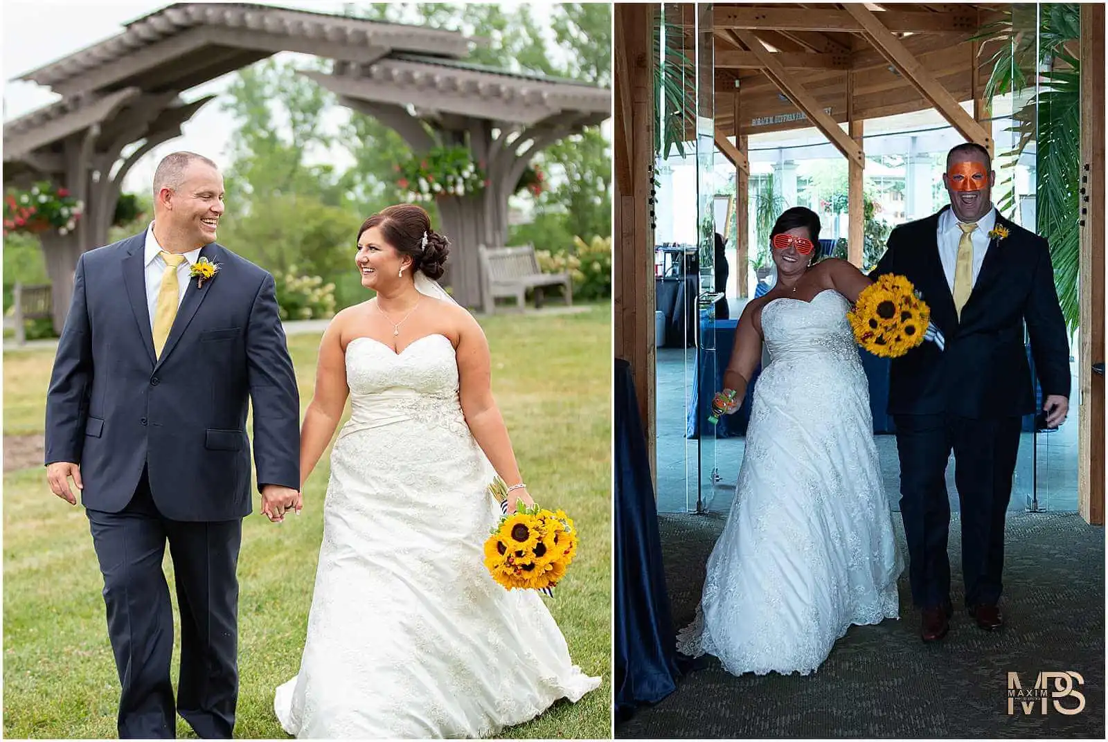 Cox Arboretum Dayton Ohio wedding bridal party pictures