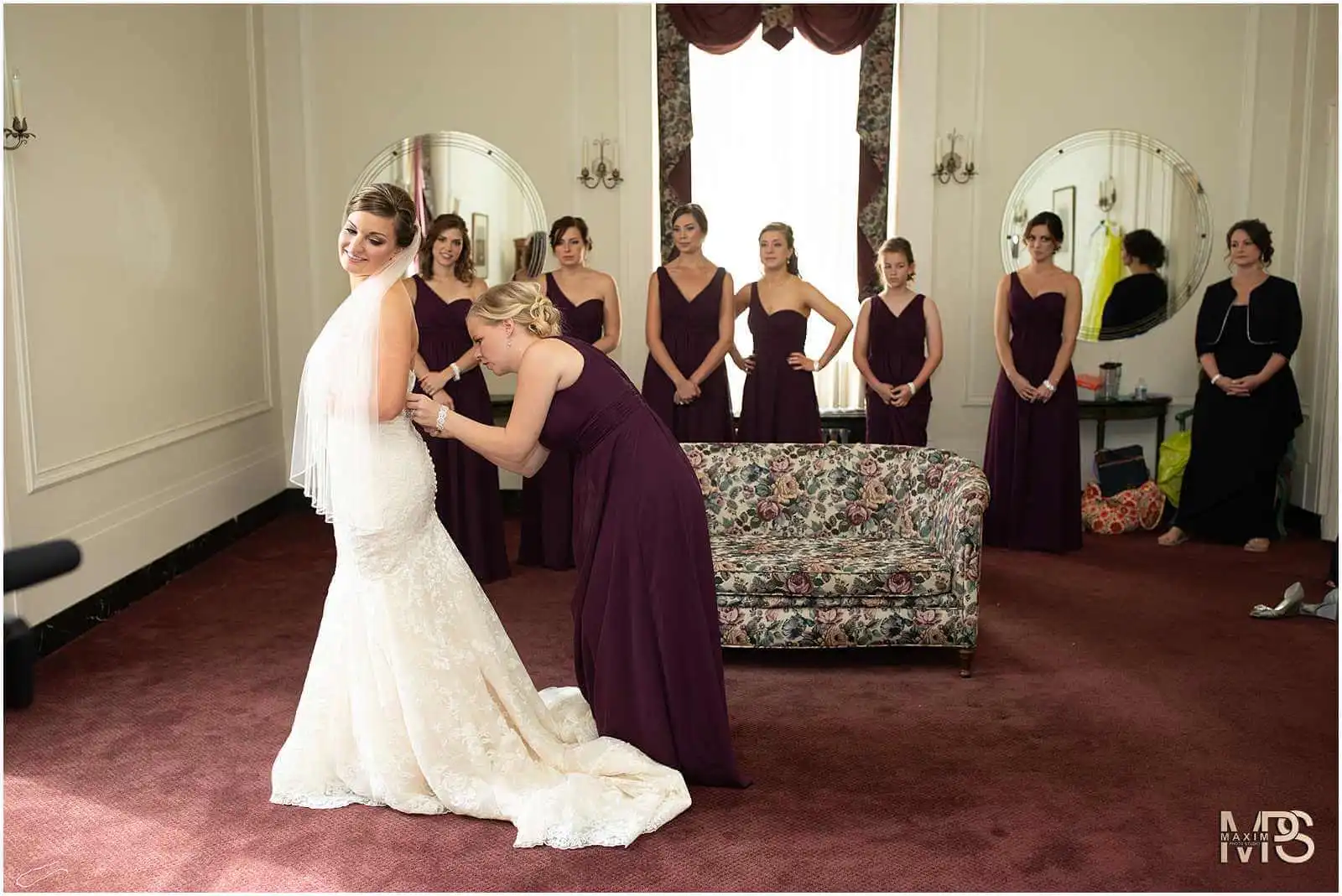 Dayton Wedding Photographers, Masonic Center Wedding Preparations