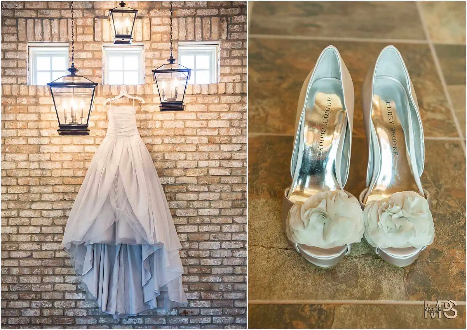 Manor House Ohio wedding dress and shoes