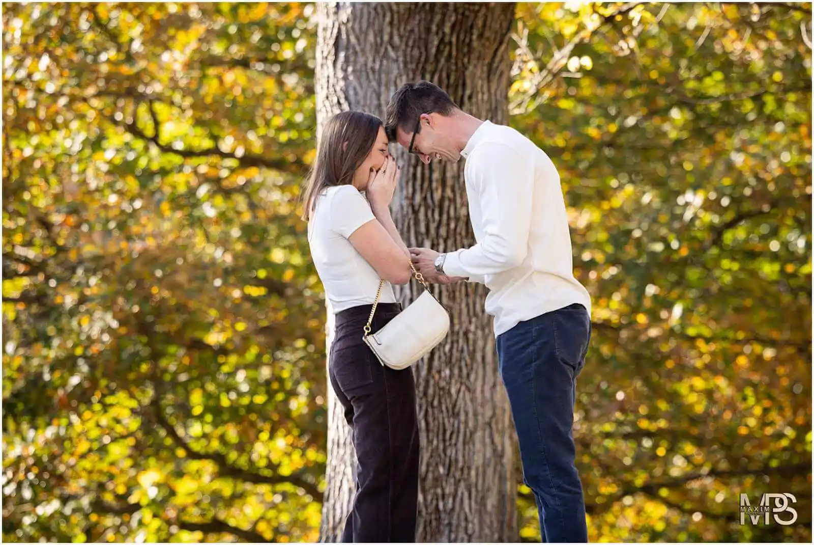 Eden Park Cincinnati Surprise proposal photography