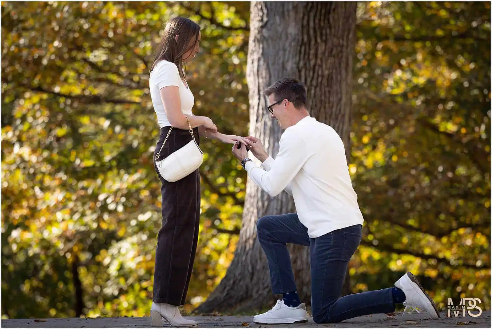 Eden Park Cincinnati Surprise proposal photography