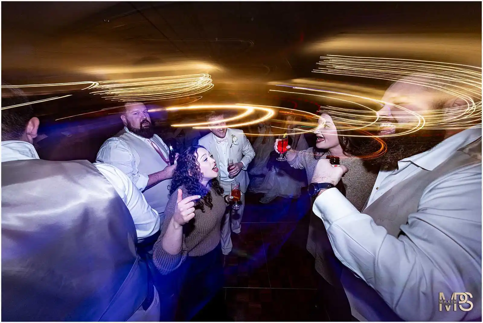 Manor House Ohio Wedding reception dancing with shutter drag