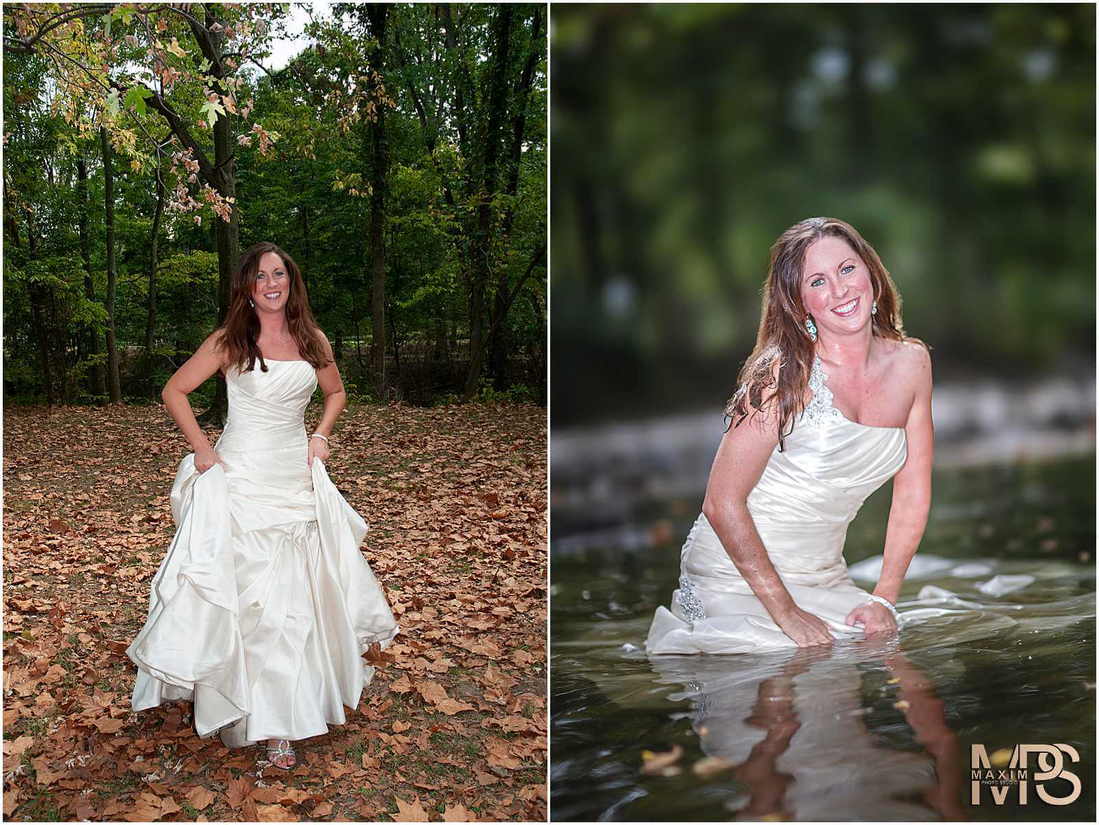 Sharon Woods Cincinnati Trash the Dress Water Pictures