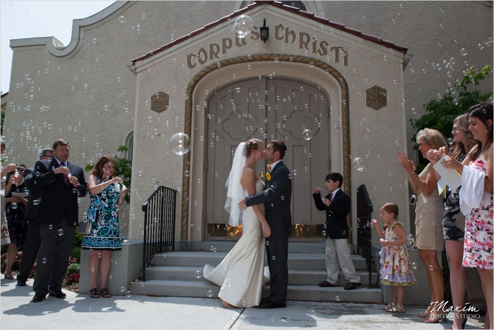 Corpus Christi Dayton Ohio Wedding Ceremony bubbles