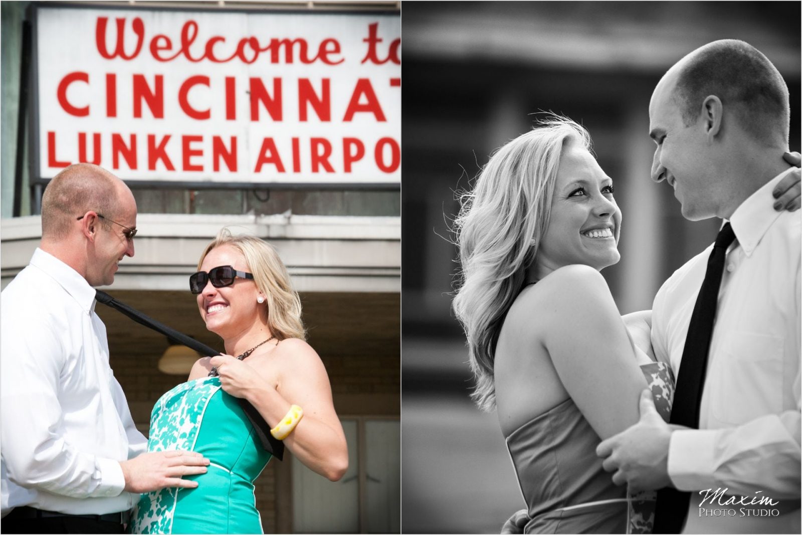 Lunken Airport Cincinnati Wedding Photographer Engagement