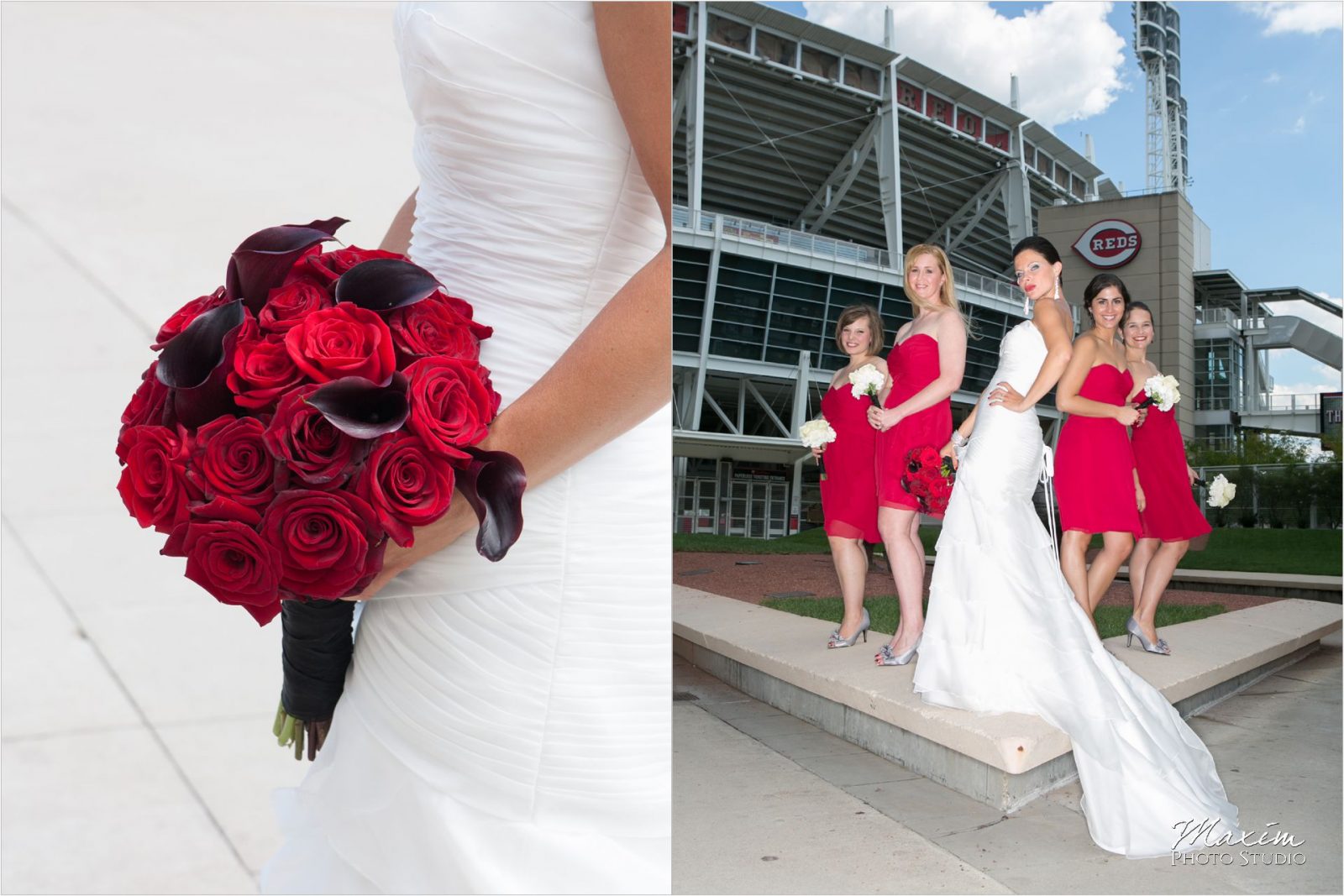 Great American Ballpark Cincinnati Wedding bridesmaids