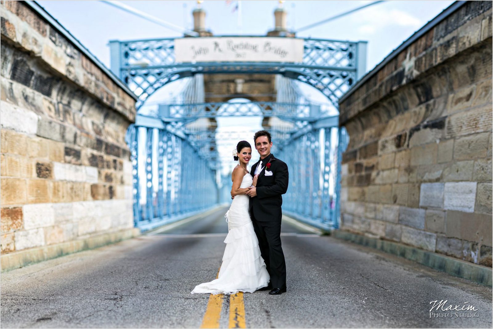 Roebling Bridge Cincinnati Wedding Photography