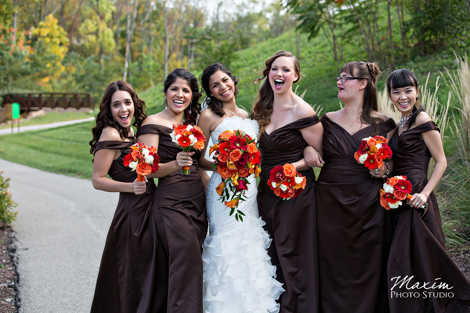 Anderson Center Wedding Bride and Bridesmaids