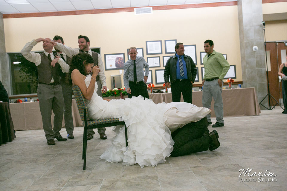 Anderson Center Cincinnati Wedding Reception, Garter removal