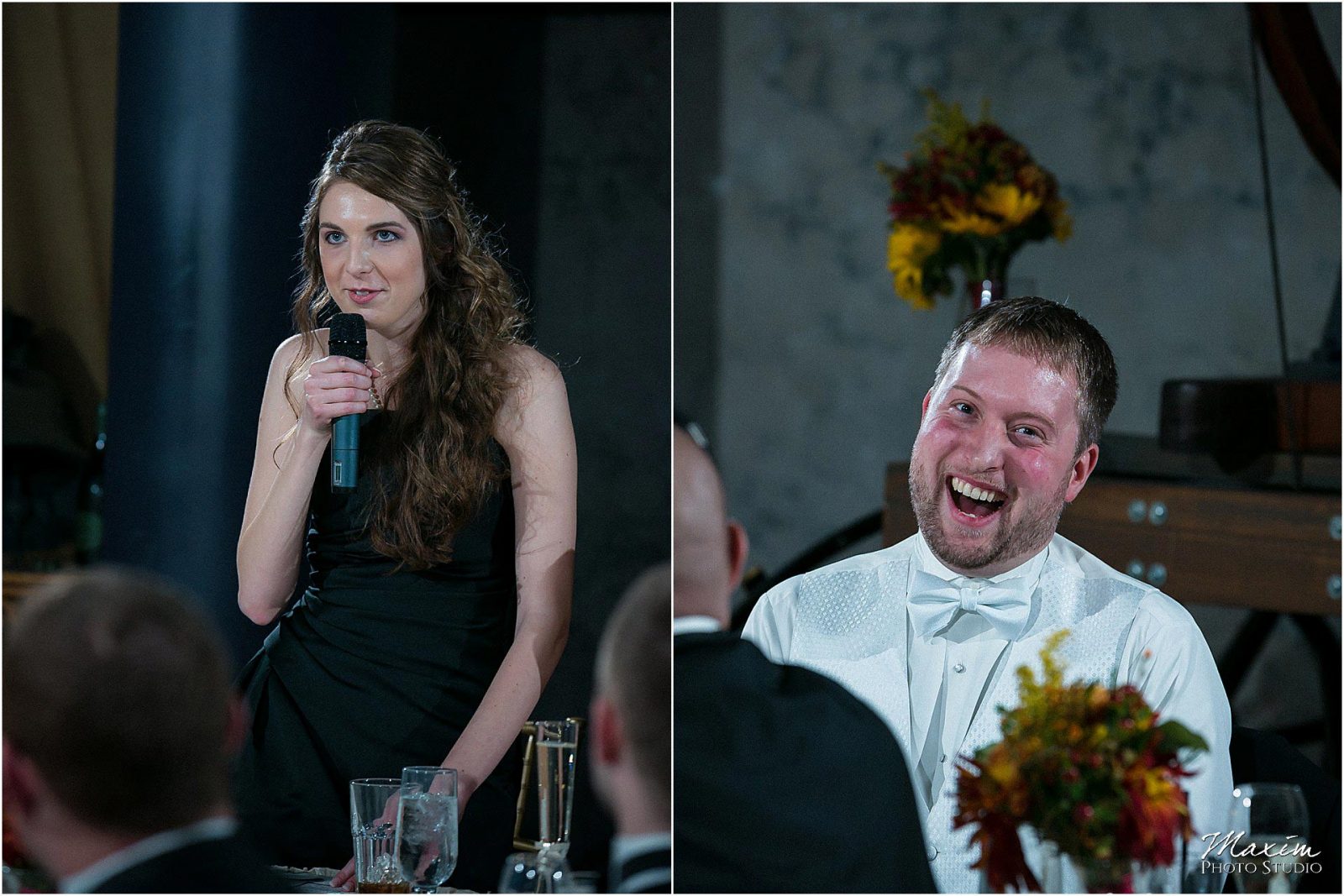 Best Dayton Wedding Photographers, The Bell Event Centre, Wedding Reception, Wedding Toasts