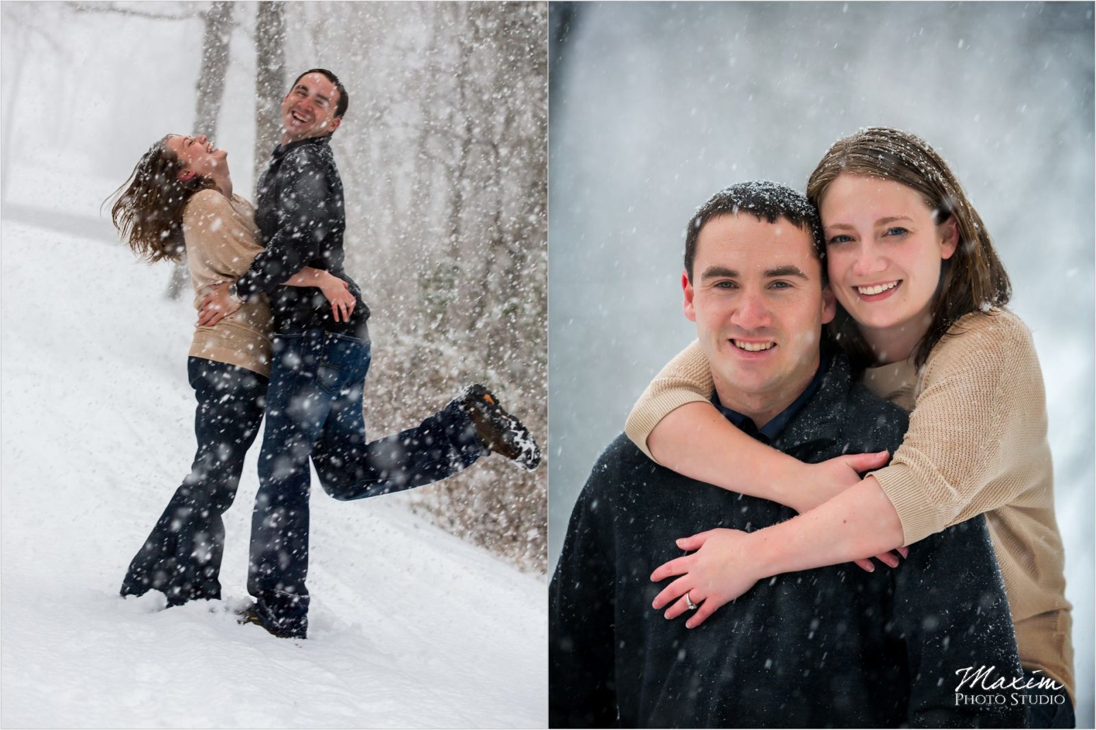 Loveland Cincinnati Ohio Snow engagement