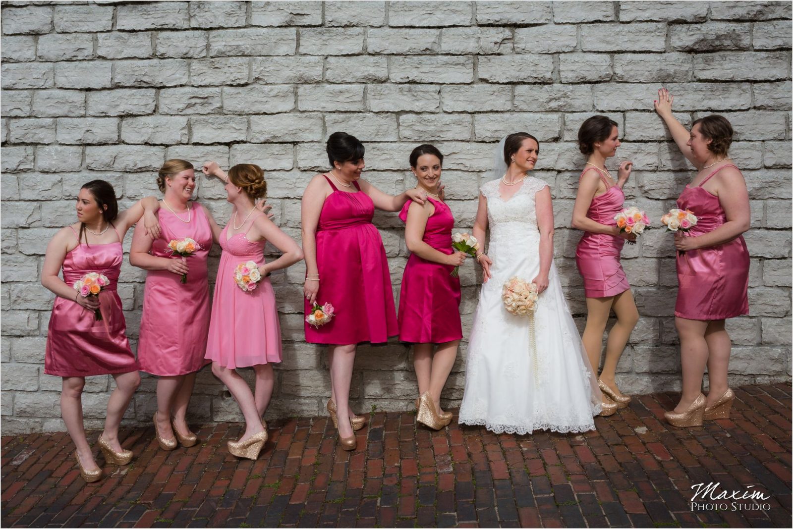 George Rodgers Clark Park Covington KY wedding bridemaids