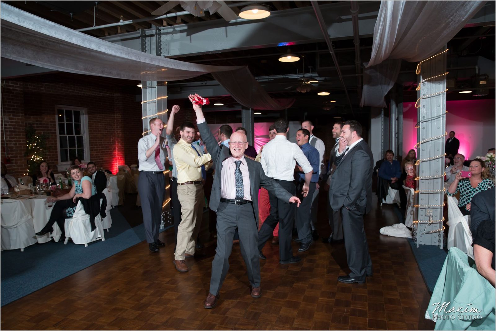 Longworth Hall Cincinnati Wedding Reception Garter Toss