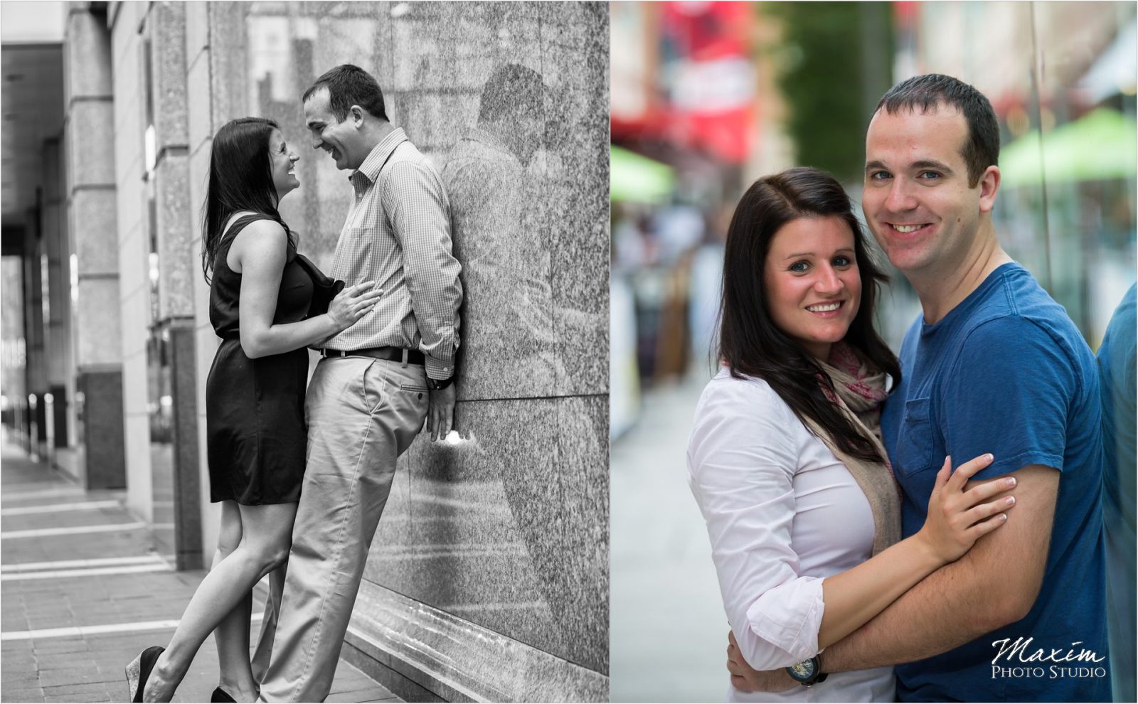 Cincinnati Wedding Photographers Fountain Square Engagement