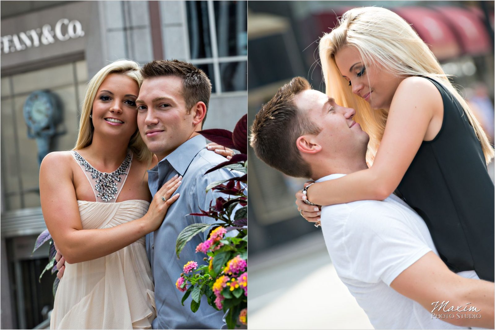 Cincinnati Wedding Photographers Downtown Cincinnati Engagement Fountain Square