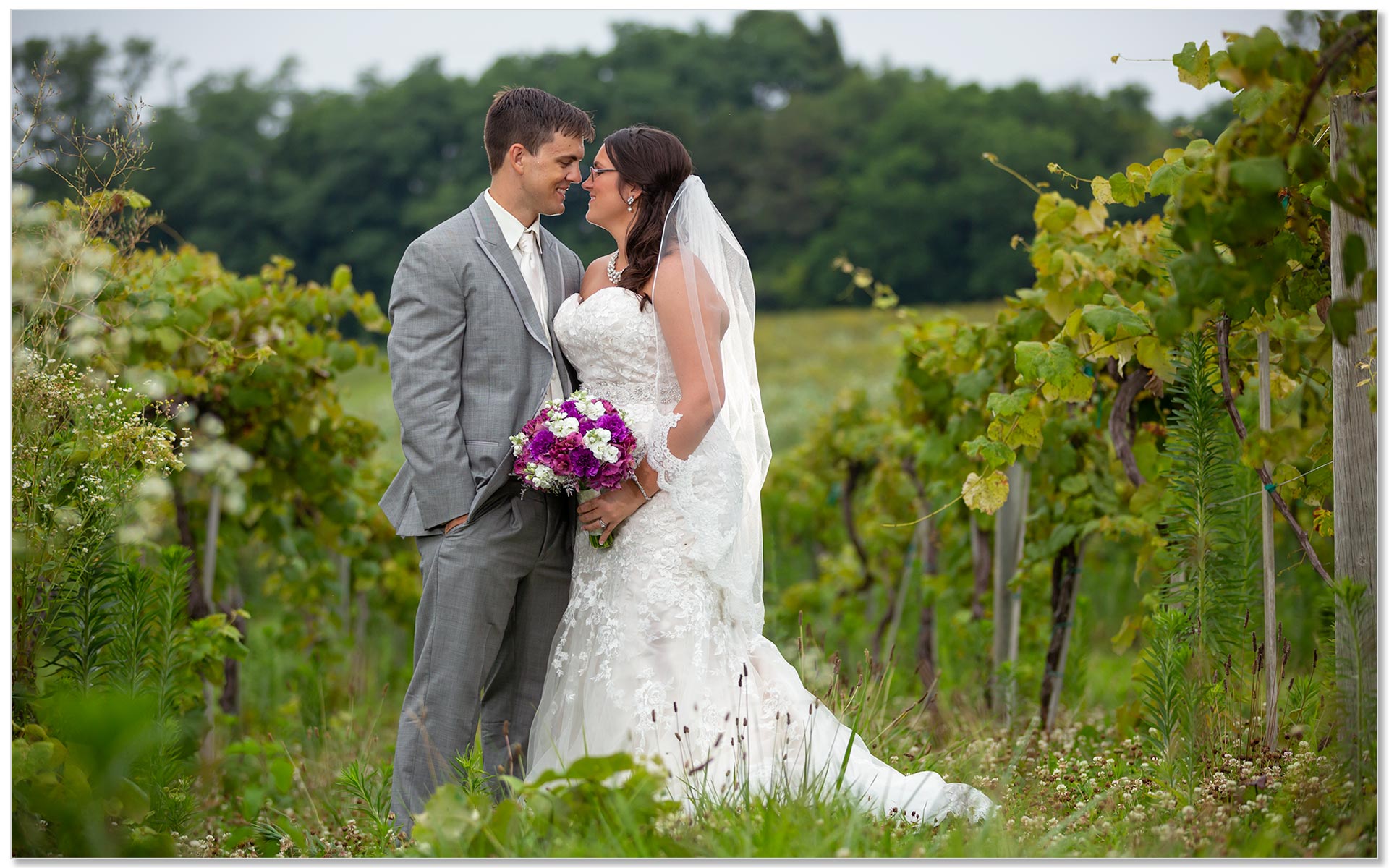 Chateau Pomije Winery Wedding couple