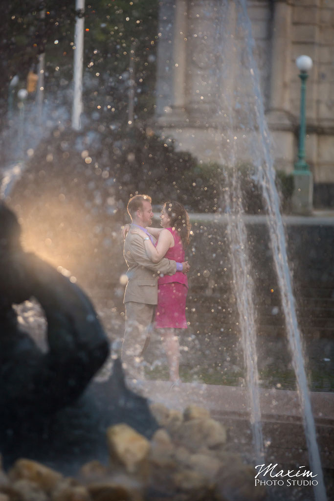 Prospect Park NYC night time engagement photography