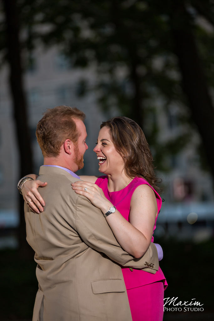 Prospect Park NYC night time engagement photography